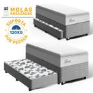 Cama Box com Colchão de Molas Ensacadas Pillow Top Flora Auxiliar de Molas Unique Solteiro 88 cm Cama Box com Colchão de Molas Ensacadas Pillow Top Flora Auxiliar de Molas Unique Solteiro 88 cm