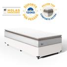 Cama Box com Colchão de Molas Ensacadas Pillow Top Neve Solteiro 88 cm