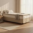 Cama Box com Colchão de Molas Ensacadas Pillow Top Neve Solteiro 88 cm