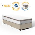 Cama Box com Colchão de Molas Ensacadas Pillow Top Neve Solteiro 88 cm