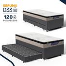Cama Box com Colchão Gazin de Espuma D33 Pillow In Force MID + Auxiliar de Molas Solteiro 88cm