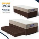 Cama Box com Colchão Gazin de Espuma D60 Double Face Force PLUS + Auxiliar de Espuma Solteiro 88cm