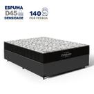 Cama Box Com Colchão Ortobom de Espuma D45 Airtech 150 Casal