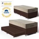 Cama Box com Colchão Ortobom de Molas Ensacadas AirTech SpringPocket e Auxiliar de Espuma Unique Solteiro 88 cm