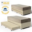 Cama Box com Colchão Ortobom de Molas Ensacadas AirTech SpringPocket e Auxiliar de Espuma Unique Solteiro 88 cm