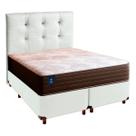 Cama Box Com Colchão Queen Celebration Euro Flex Colchões + Cabeceira Branco Cama Box Com Colchão Queen Celebration Euro Flex Colchões + Cabeceira Branco