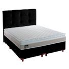 Cama Box Com Colchão Queen Real Hellen + Cabeceira Preto