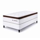 Cama Box com Colchão Solteiro Molas Ensacadas Alto 88x188cm Premium Sleep Branco BF Colchões
