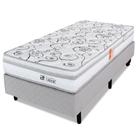 Cama Box com Colchão Solteiro Ortopédico Firme Espuma D28 88x188cm BF Colchões