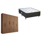 Cama Box Conjugada Casal Union + Guarda Roupa Master 8.6 Demolição
