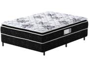 Cama Box Conjugado Casal: Colchão Ortopédico D28 ProDormir Advanced Pillow Top Black (138x188x50) Probel