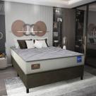 Cama Box Conjugado Casal com Colchão (138x61x188) Magma Firm Gazin CR35362 Bege/Marrom