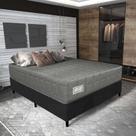 Cama Box Conjugado Casal Com Colchão 138x69x188 Cloud Gazin Cr35312 Grafite-preto