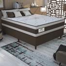 Cama Box Conjugado Casal Com Colchão 138x73x188 Sleep Gold Gazin Cr35355 Marrom-bege Cama Box Conjugado Casal Com Colchão 138x73x188 Sleep Gold Gazin Cr35355 Marrom-bege