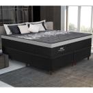 Cama Box Conjugado King com Colchão (193x72x203) Black Night Gazin CR35354