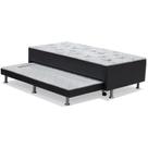 Cama Box Conjugado Solteiro Cama Auxiliar (88x188x37) - Ortobom Preto Cama Box Conjugado Solteiro Cama Auxiliar (88x188x37) - Ortobom Preto
