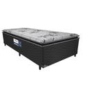 Cama Box Conjugado Solteiro: Colchão Ortopédico D28 ProDormir Advanced Pillow Top Black (88x188x50) Probel