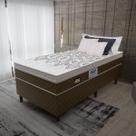 Cama Box Conjugado Solteiro com Colchão (88x67x188) Stone Plus Gazin CR35341 Marrom/Branco Cama Box Conjugado Solteiro com Colchão (88x67x188) Stone Plus Gazin CR35341 Marrom/Branco