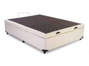 Cama Box de Casal Com Baú, Bege Sintético Cama Box de Casal Com Baú, Bege Sintético