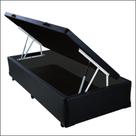 Cama Box de Solteiro Com bau Espaçoso 78 X 188cm No Tecido material sintético Marca Genki Kenko Colchões
