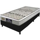 Cama Box de Solteiro Gazin Stone Sommier D33 altura de 60 cm e largura de 88 cm Cinza Preto
