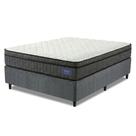 Cama Box Desmontável Colchão Queen Ortopédico D33 Euro Pillow Ultra 158x198x63cm Cinza
