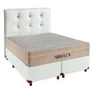 Cama Box e Colchão King Molas Ensacadas Airflex + Cabeceira Branco Cama Box e Colchão King Molas Ensacadas Airflex + Cabeceira Branco