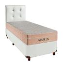 Cama Box e Colchão Solteiro Molas Ensacadas Airflex + Cabeceira Branco Cama Box e Colchão Solteiro Molas Ensacadas Airflex + Cabeceira Branco