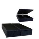 Cama Box Em Baú Queen Bipartido Blindado, Suede Diversas Cores
