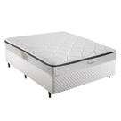 Cama Box Herval Pequim Casal Branca, 61x138x188 cm, Molas Ensacadas
