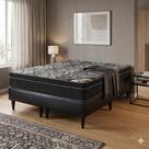 Cama Box ISO Molas Nanolastic Black Casal Ortobom Preto/Cinza