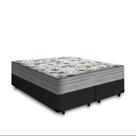 Cama Box King 193 Bipartido Tecido Sintético Preto Com Colchão de Molas Ensacadas Evolution - Probel - 72x128x188 Cama Box King 193 Bipartido Tecido Sintético Preto Com Colchão de Molas Ensacadas Evolution - Probel - 72x128x188