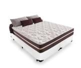 Cama Box King 193 Tecido Sintético Branco com Colchão Little Angel - Bello Box - Mola Superlastic 62x193x203 Cama Box King 193 Tecido Sintético Branco com Colchão Little Angel - Bello Box - Mola Superlastic 62x193x203