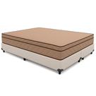 Cama Box King 193 Tecido Sintético Branco Com Colchão Polônia Bello Box - D28 65x193x203