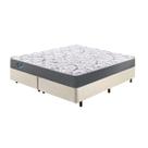 Cama Box King Areia + Colchão Adapto Ecoflex Mola Ensacada 193x203 Cama Box King Areia + Colchão Adapto Ecoflex Mola Ensacada 193x203