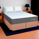 Cama Box King Bege+Colchão Cambridge D33 PoliConfort