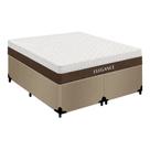 Cama Box King Bipartido Suede + Colchão Molas Ensacadas Royal Sleep Elegance 193cm - Suporta Até 150 Kg Por Pessoa