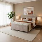 Cama Box King Castor Class Pocket 193x203x52 + Box Castor