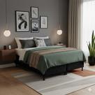 Cama Box King Castor Class Tecnopedic 193x203x52 + Box Castor