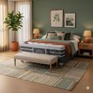 Cama Box King Castor Super Luxo Latex Grand Plush One Face 193x203x57 + Box Castor