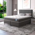 Cama Box King Cinza E Colchão King Molas Ensacadas Individualmente Bertha 193x203x64cm Umaflex