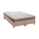 Cama Box King: Colchão Espuma D33 Paropas Anatômico Confort Ultra Firme + Base CRC Suede Clean (193x203)