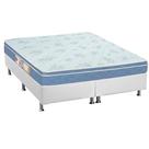 Cama Box King: Colchão Espuma D45 Castor Sleep Max + Base CRC Courano White(193x203)