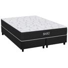 Cama Box King: Colchão Espuma D45 Orthoflex Bari + Base CRC Suede Gray(193x203)