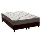 Cama Box King: Colchão Espuma D45 Ortobom Light Saúde + Base CRC Suede Brown(186x198)