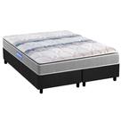 Cama Box King: Colchão Espuma D45 Probel Guarda Costas + Base CRC Suede Gray(193x203)