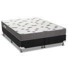 Cama Box King: Colchão Espuma Ortobom D33 Light + Base CRC Courano Black(186x198)