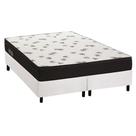Cama Box King: Colchão Espuma Ortobom D45 Light Saúde + Base CRC Courano White(186x198)