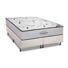 Cama Box King: Colchão Espuma Ortobom High Foam + Base CRC Courano White(186x198) Cama Box King: Colchão Espuma Ortobom High Foam + Base CRC Courano White(186x198)