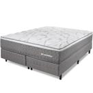 Cama Box King Colchão Mola Ensacada e Pillow top de Espuma Viscoelástico 193x203x63cm Smart Spring - BF Colchões